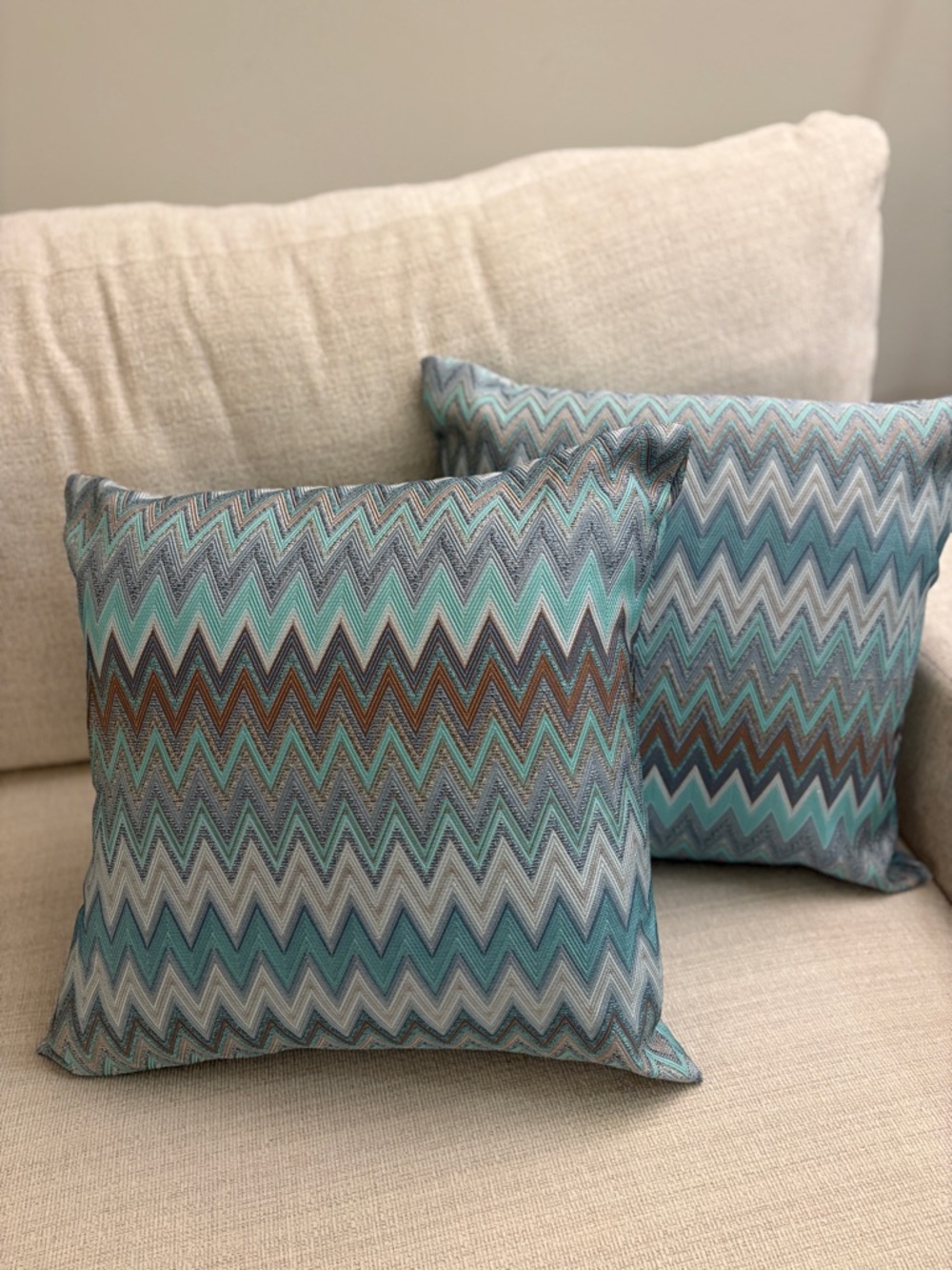 Missoni inspired throw pillows